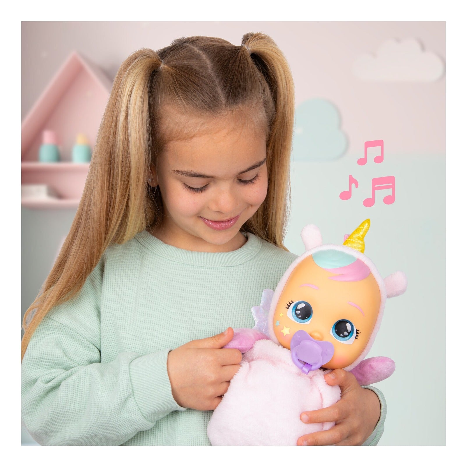 Cry Babies Goodnight Friends Luna & Poppy 2-in-1 Interactive Plush Doll