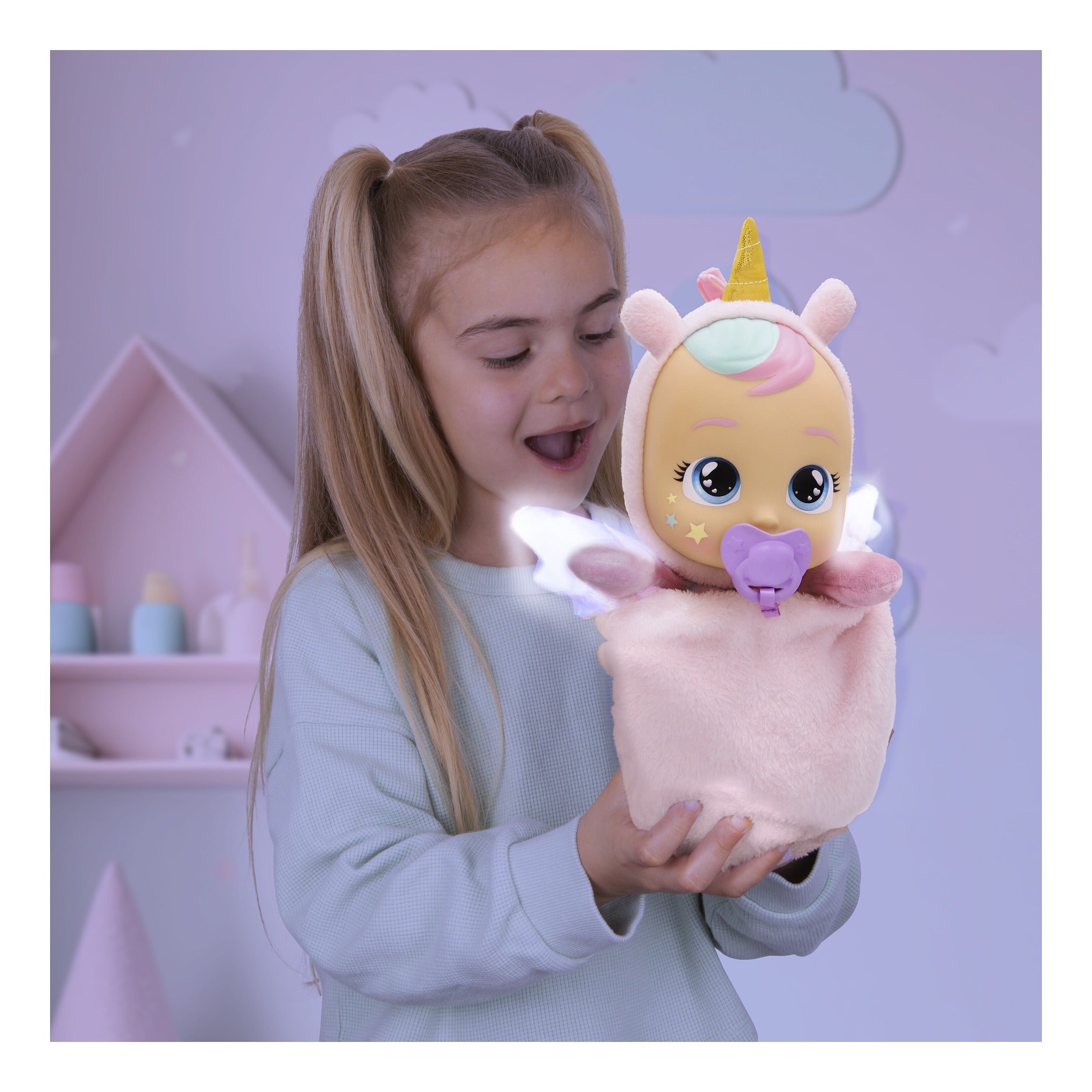 Cry Babies Goodnight Friends Luna & Poppy 2-in-1 Interactive Plush Doll