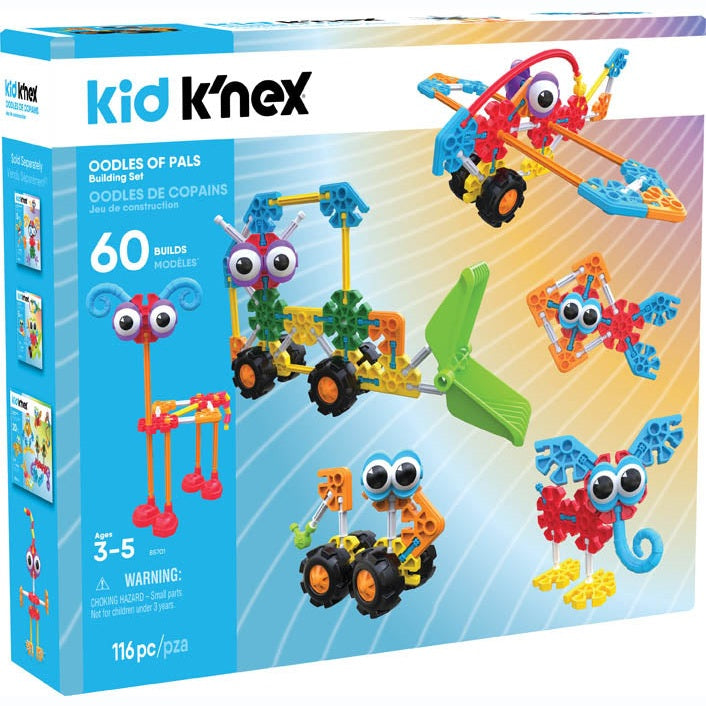 Kid K'NEX Oodles of Pals 60 Model Building Set – 116 Pieces