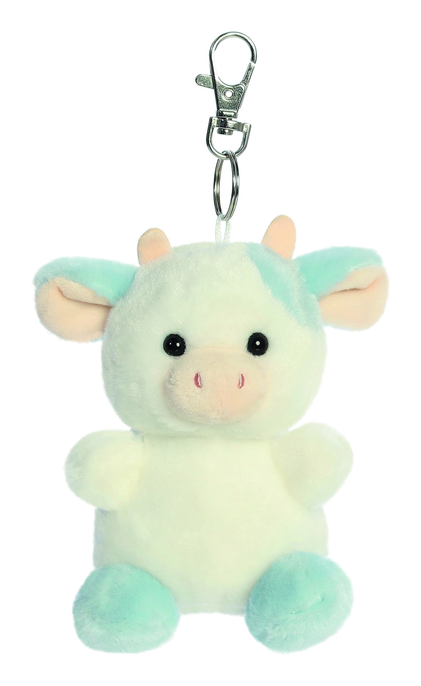 Palm Pals Skyla Blueberry Cow Clip-On Keyring 10cm