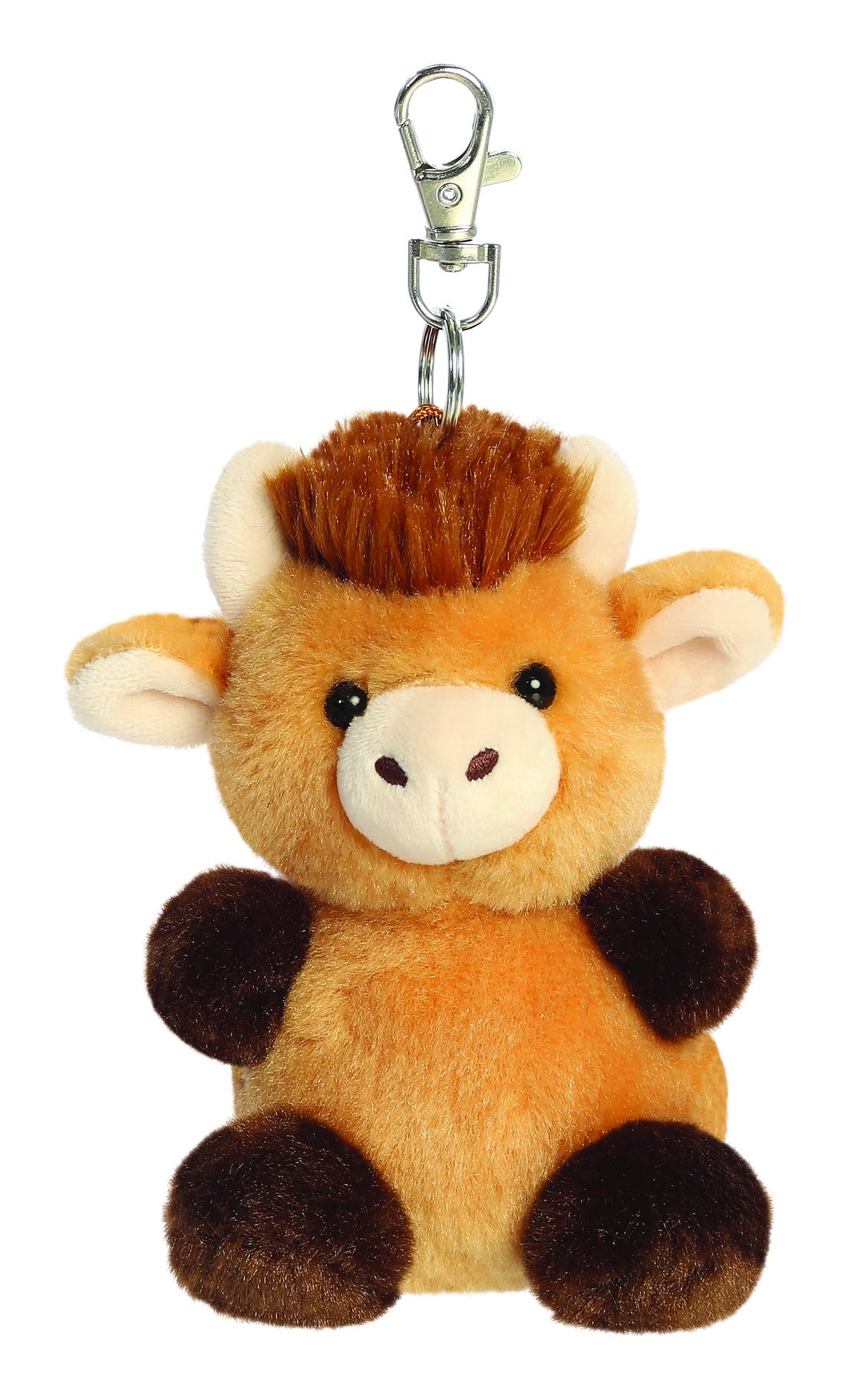 Palm Pals Hubert Highland Cow Clip-On Keyring 4in