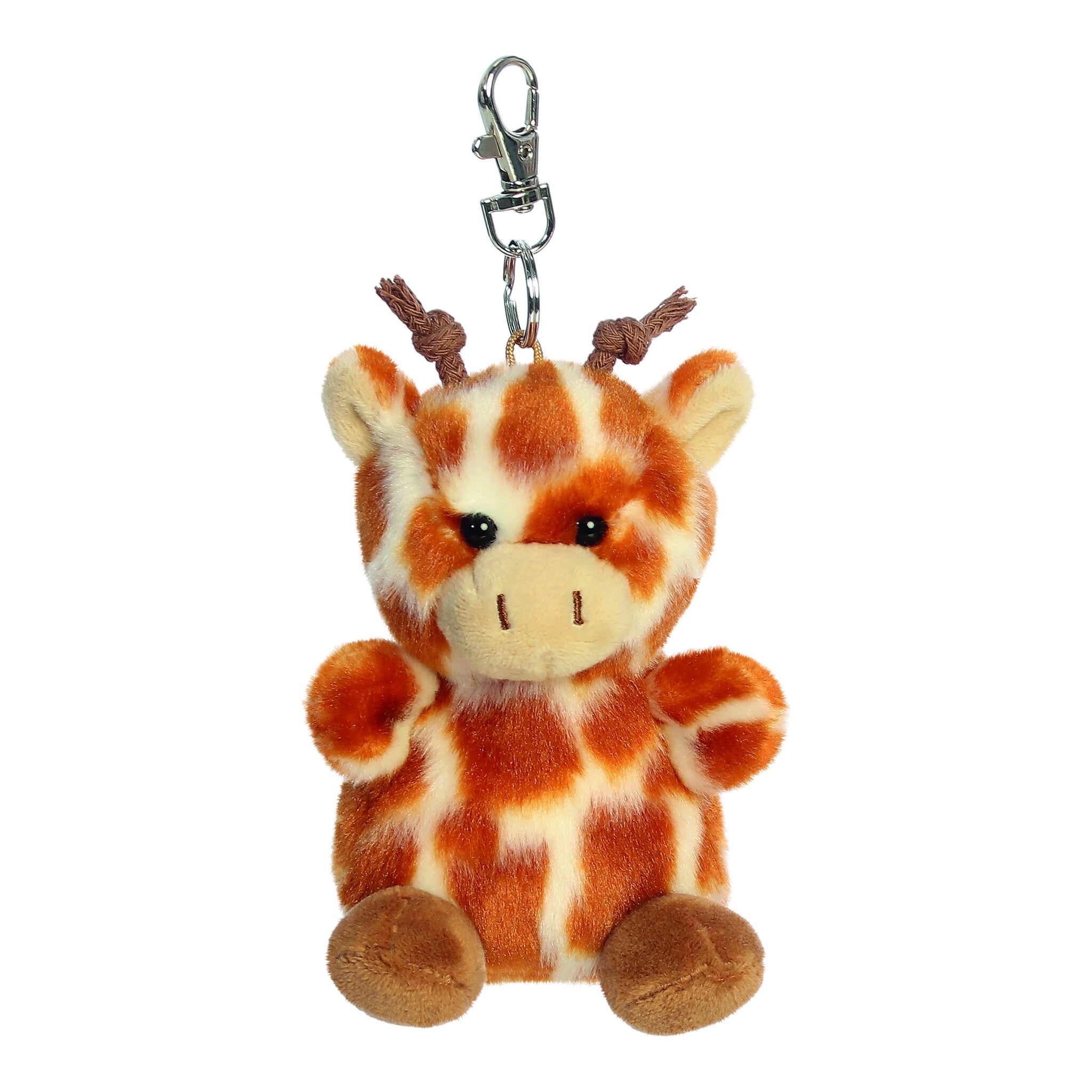 Palm Pals Safara Giraffe 4-Inch Clip-On Plush Keyring