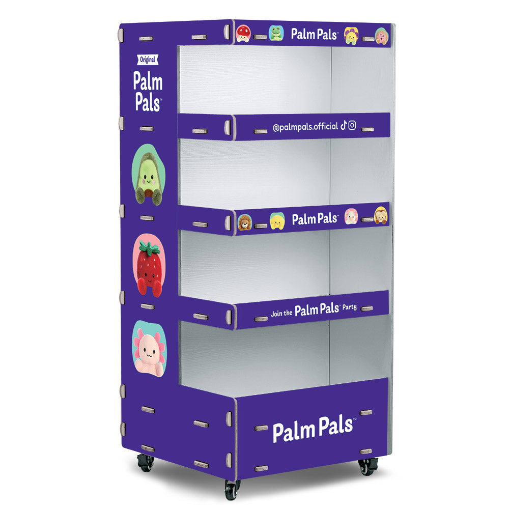 Palm Pals Wooden FSDU Display Unit with Wheels – Empty
