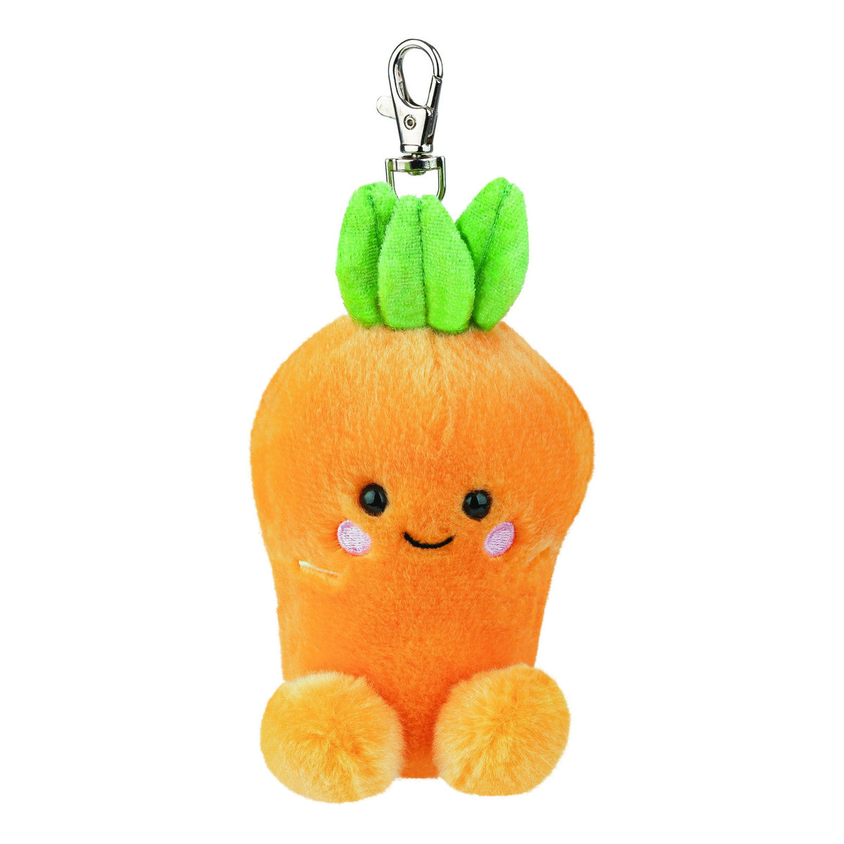 Aurora Palm Pals Cheerful Carrot Plush Keyring 4in