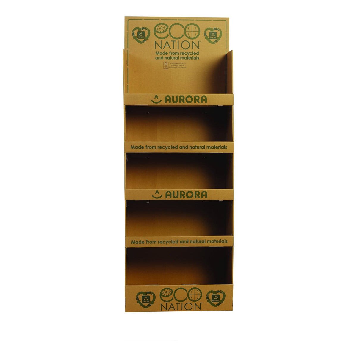 Aurora Eco Nation Empty Floor Standing Display Unit