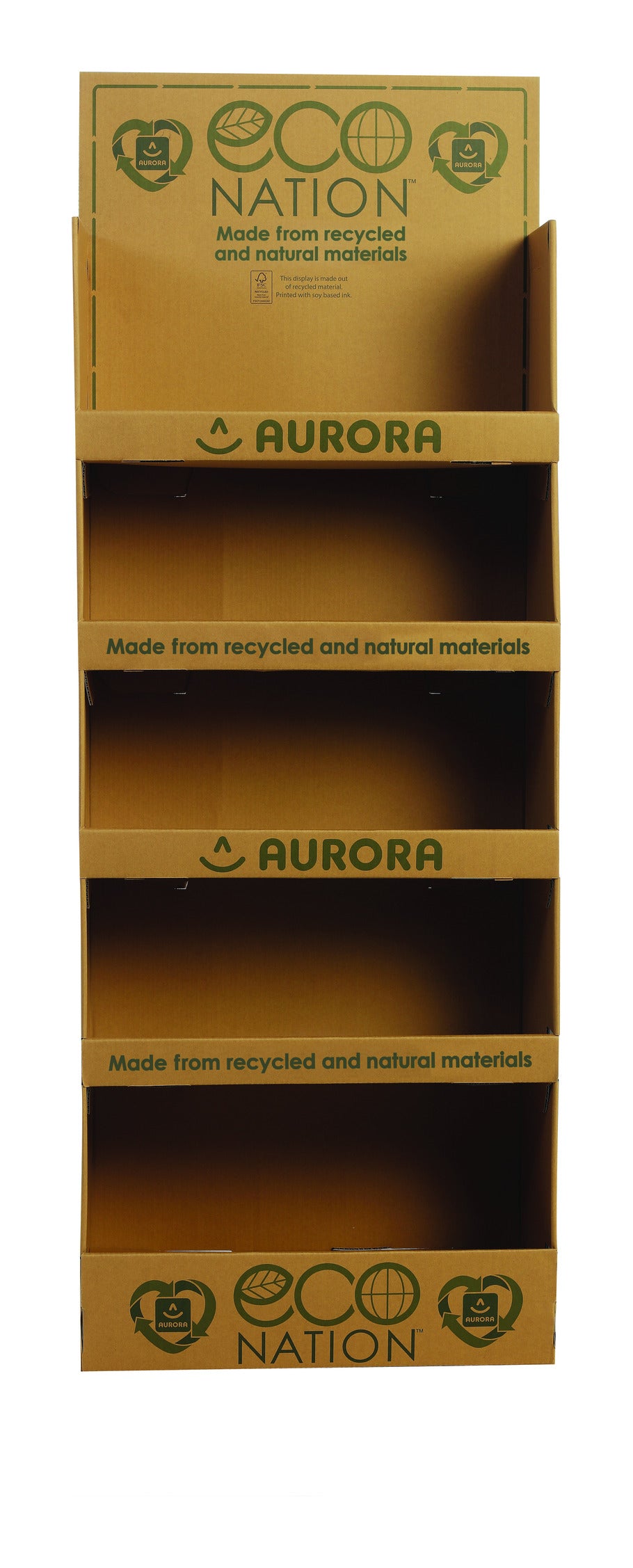 Aurora Eco Nation Empty Floor Standing Display Unit