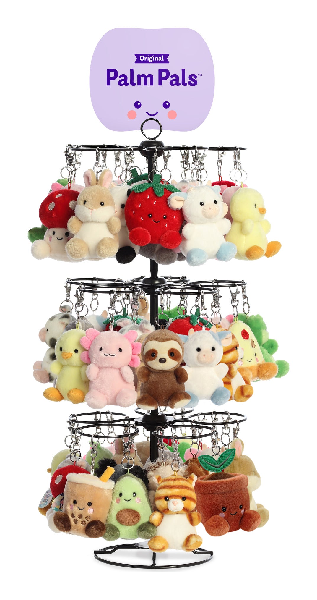 3-Tier Keyring Counter Display Rack – Empty