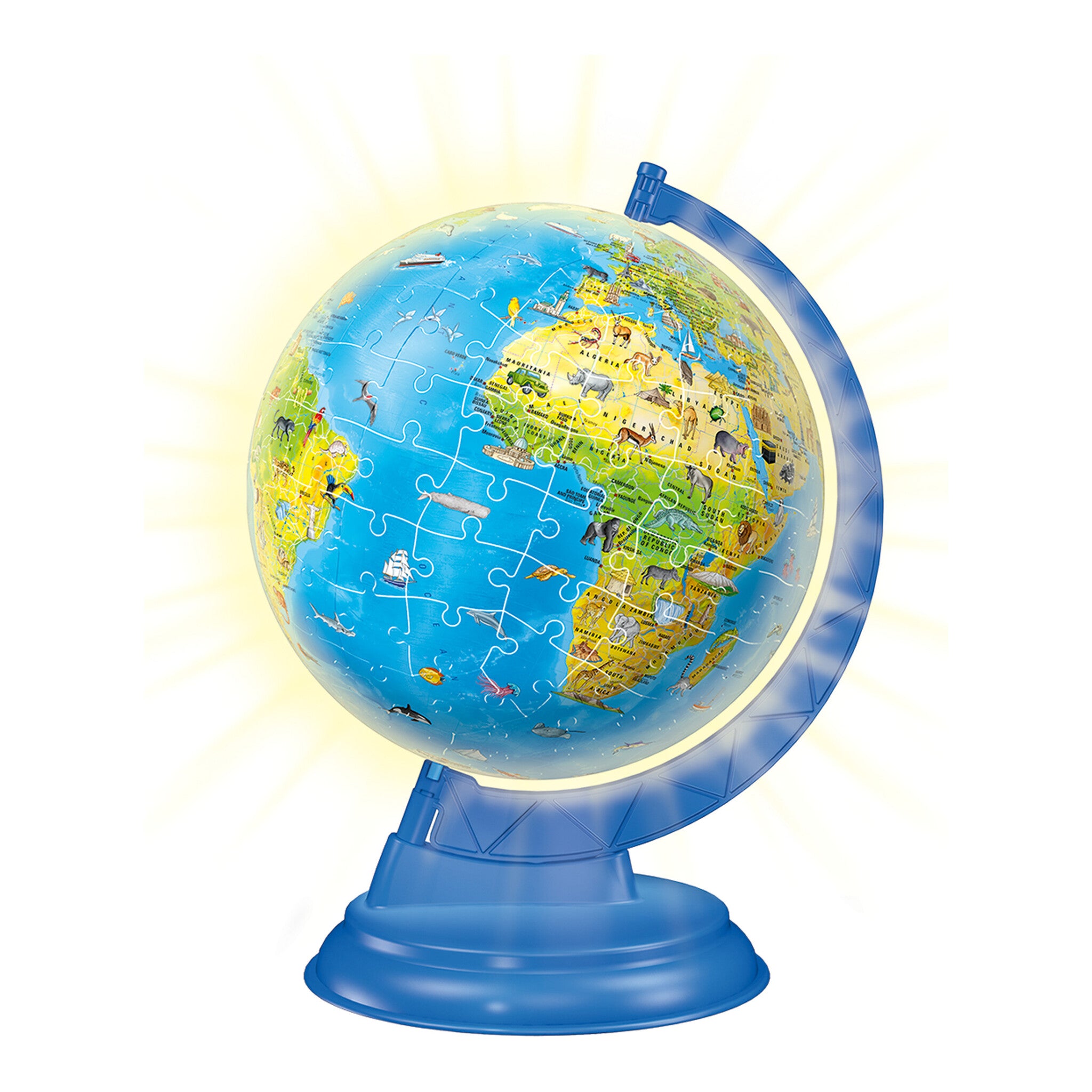 Ravensburger Light-Up Children's World Globe 3D Puzzle 180 Pieces
