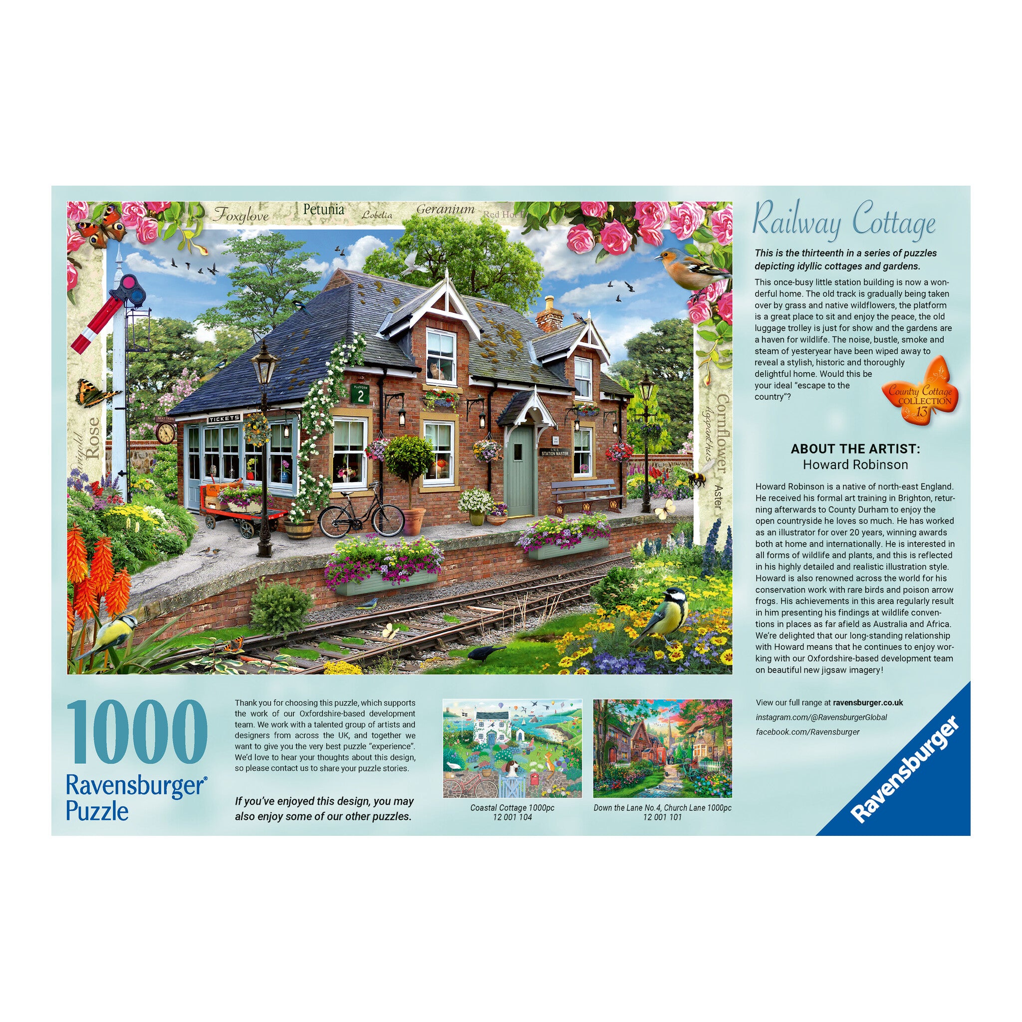 Ravensburger Country Cottage Collection No. 13 Railway Cottage 1000 Piece Jigsaw Puzzle
