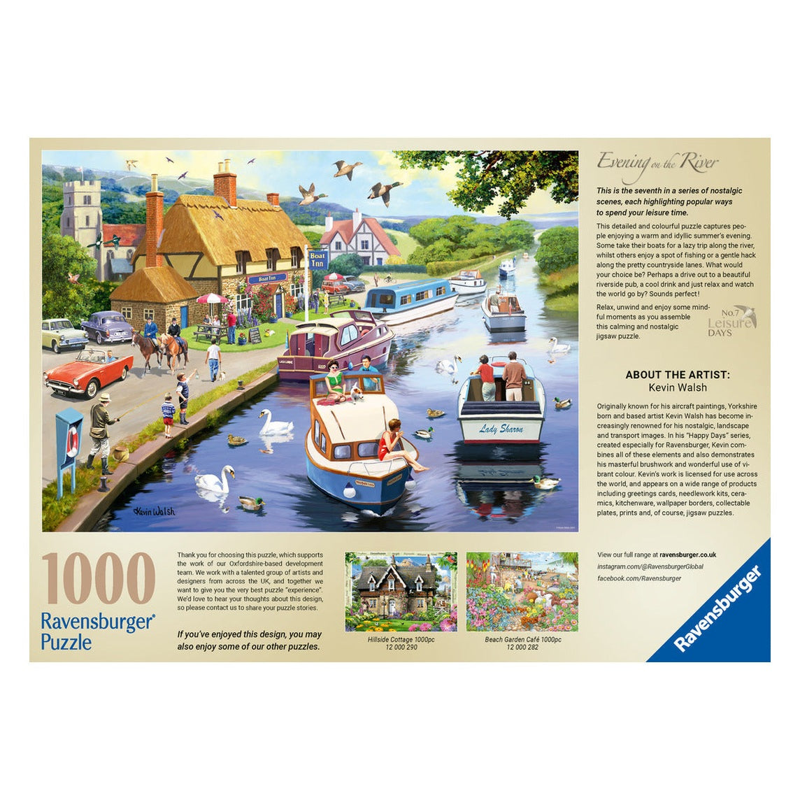Ravensburger Leisure Days No. 7 Evening on the River 1000 Piece Jigsaw Puzzle