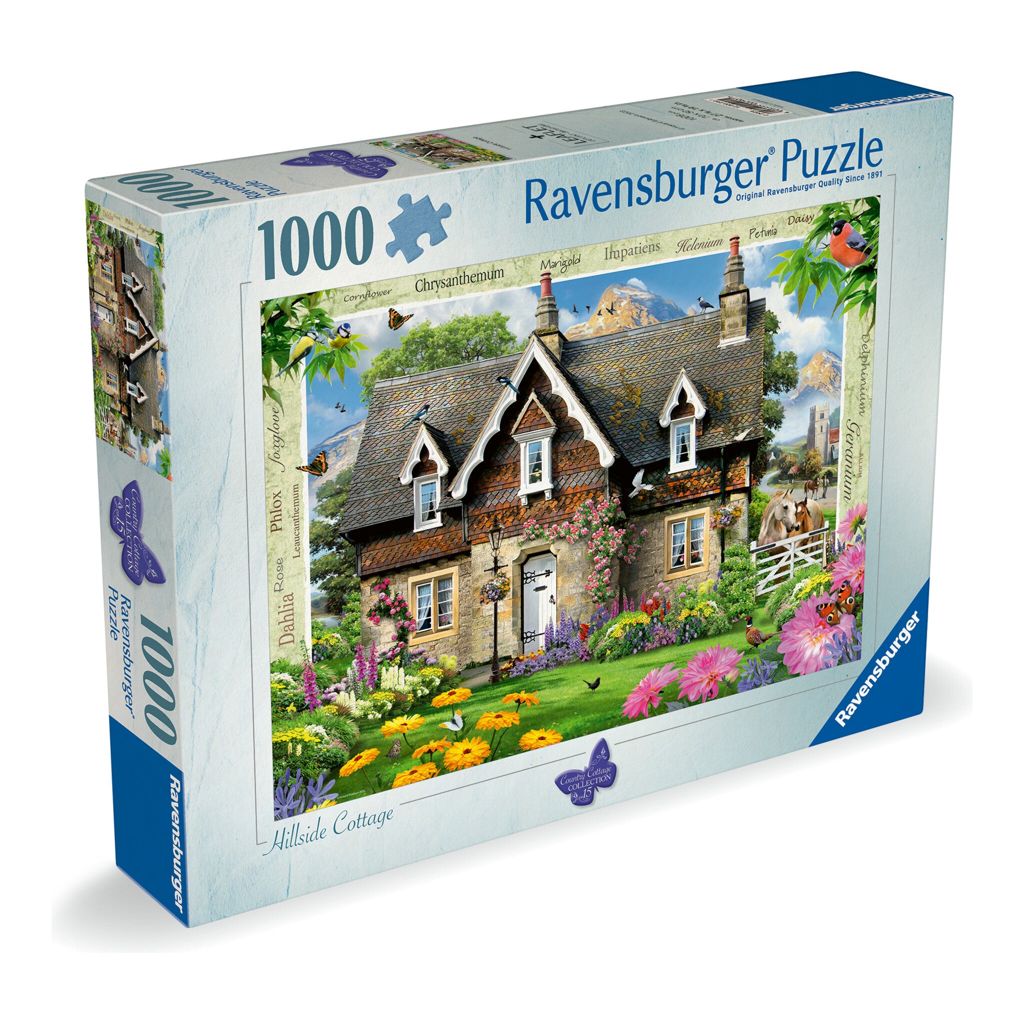 Ravensburger Country Cottage No. 15 Hillside Cottage 1000 Piece Jigsaw Puzzle
