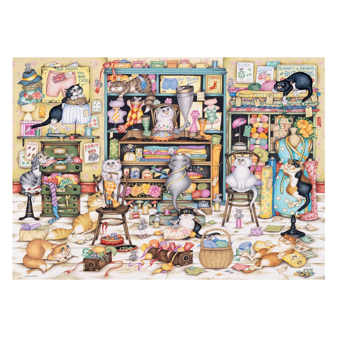 Ravensburger Crazy Cats Mrs Hardwick's Haberdashery 1000 Piece Jigsaw Puzzle