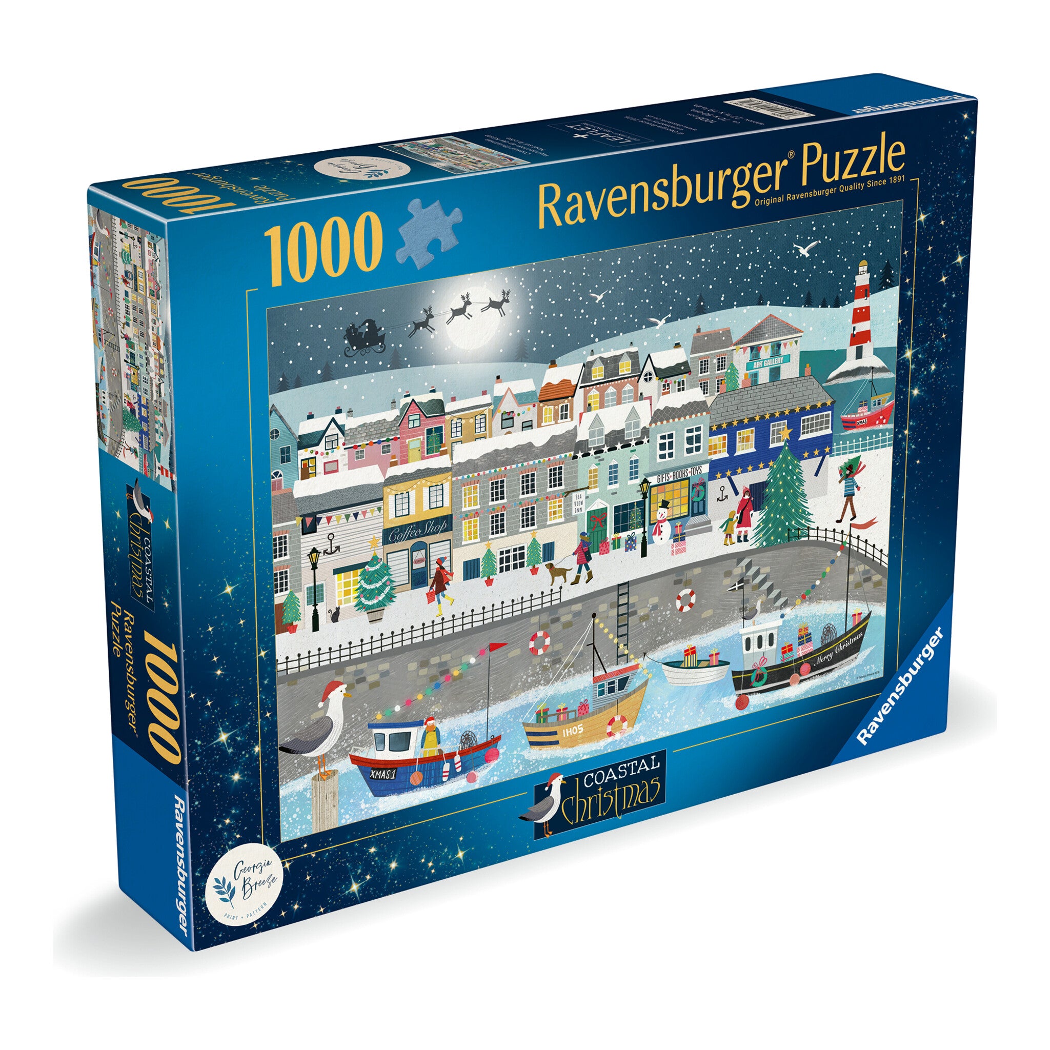 Ravensburger Coastal Christmas 1000 Piece Jigsaw Puzzle