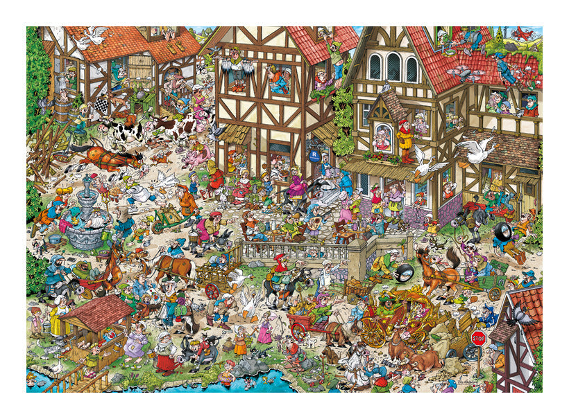 Ravensburger Ray's Comic Series Time Travel No. 2 Middle Ages 1000 Piece Jigsaw Puzzle