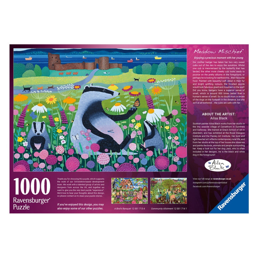 Ravensburger Meadow Mischief 1000 Piece Jigsaw Puzzle