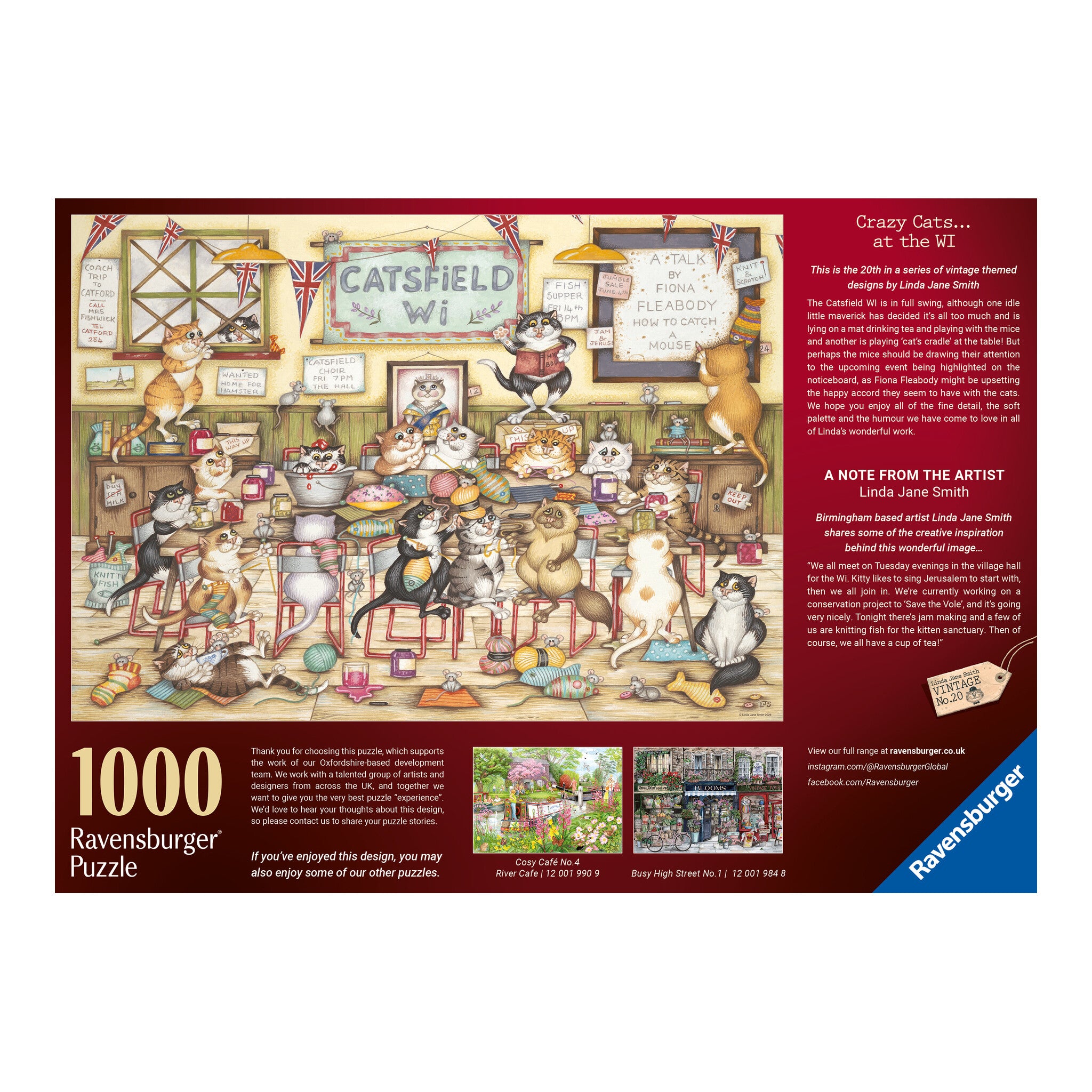 Ravensburger Crazy Cats: At the WI 1000 Piece Jigsaw Puzzle