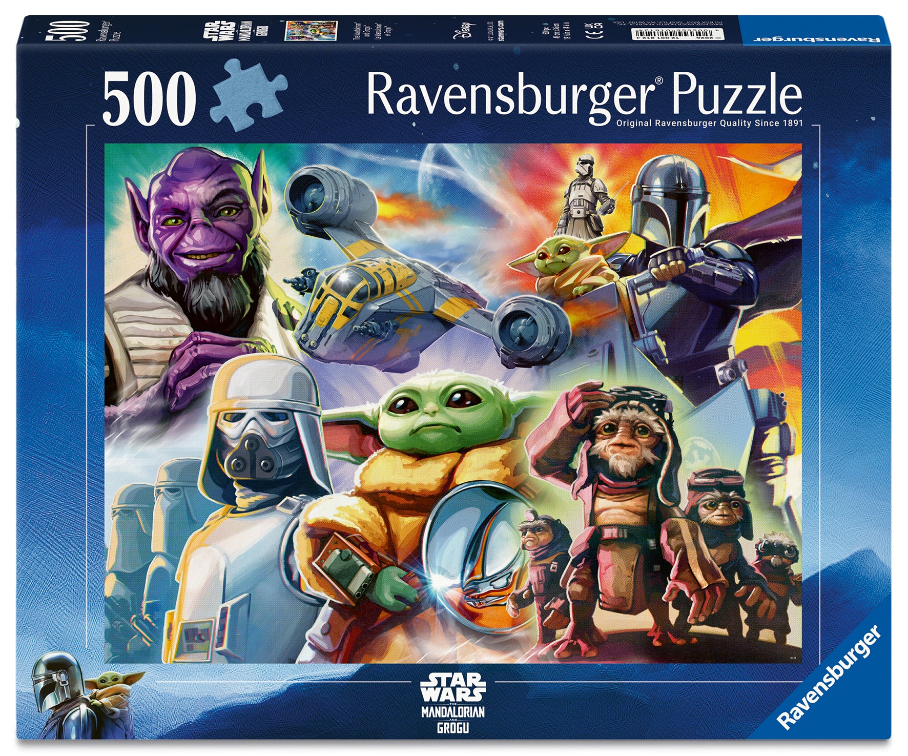 Ravensburger Star Wars The Mandalorian and Grogu 500-Piece Jigsaw Puzzle