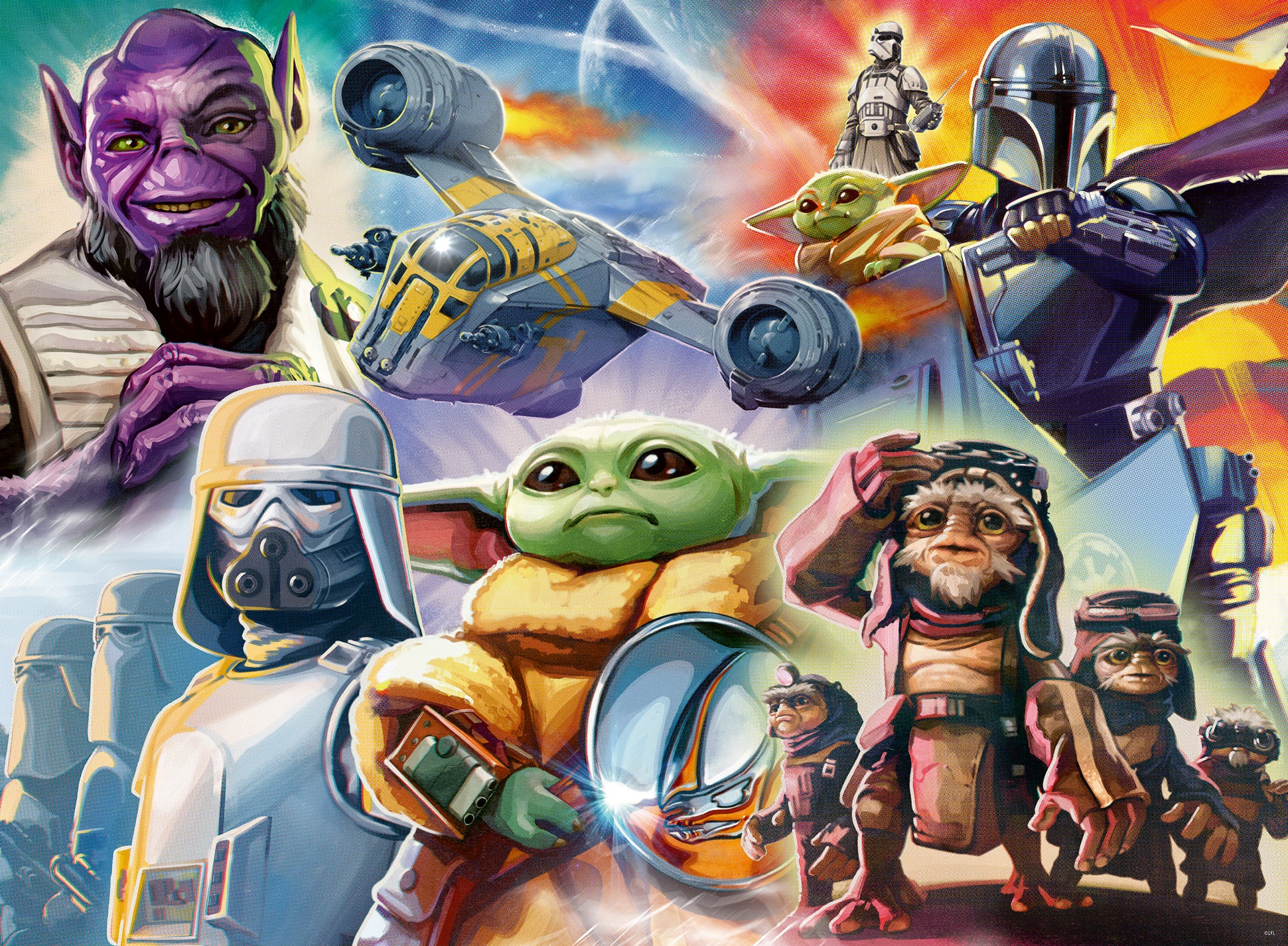 Ravensburger Star Wars The Mandalorian and Grogu 500-Piece Jigsaw Puzzle