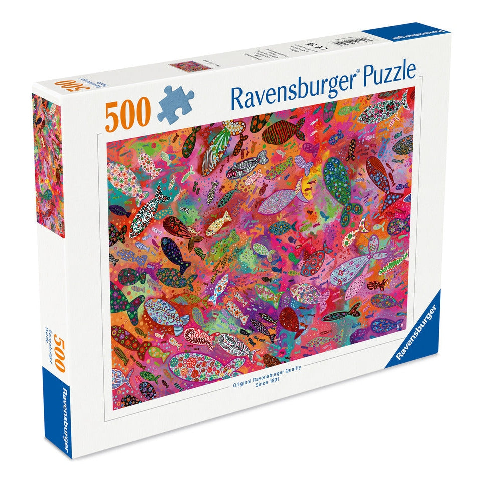 Ravensburger Fish in Fuchsia 500 Piece Jigsaw Puzzle