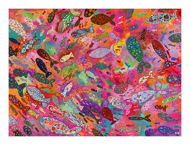 Ravensburger Fish in Fuchsia 500 Piece Jigsaw Puzzle