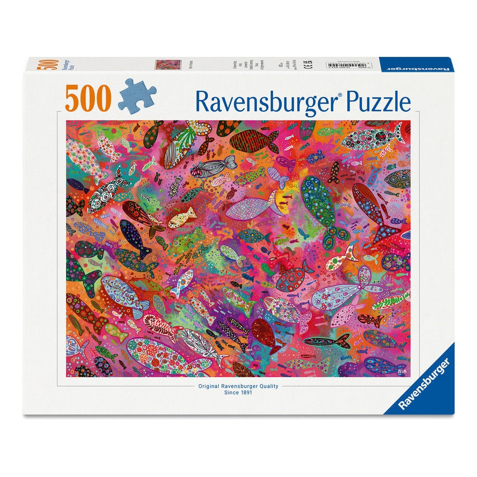 Ravensburger Fish in Fuchsia 500 Piece Jigsaw Puzzle