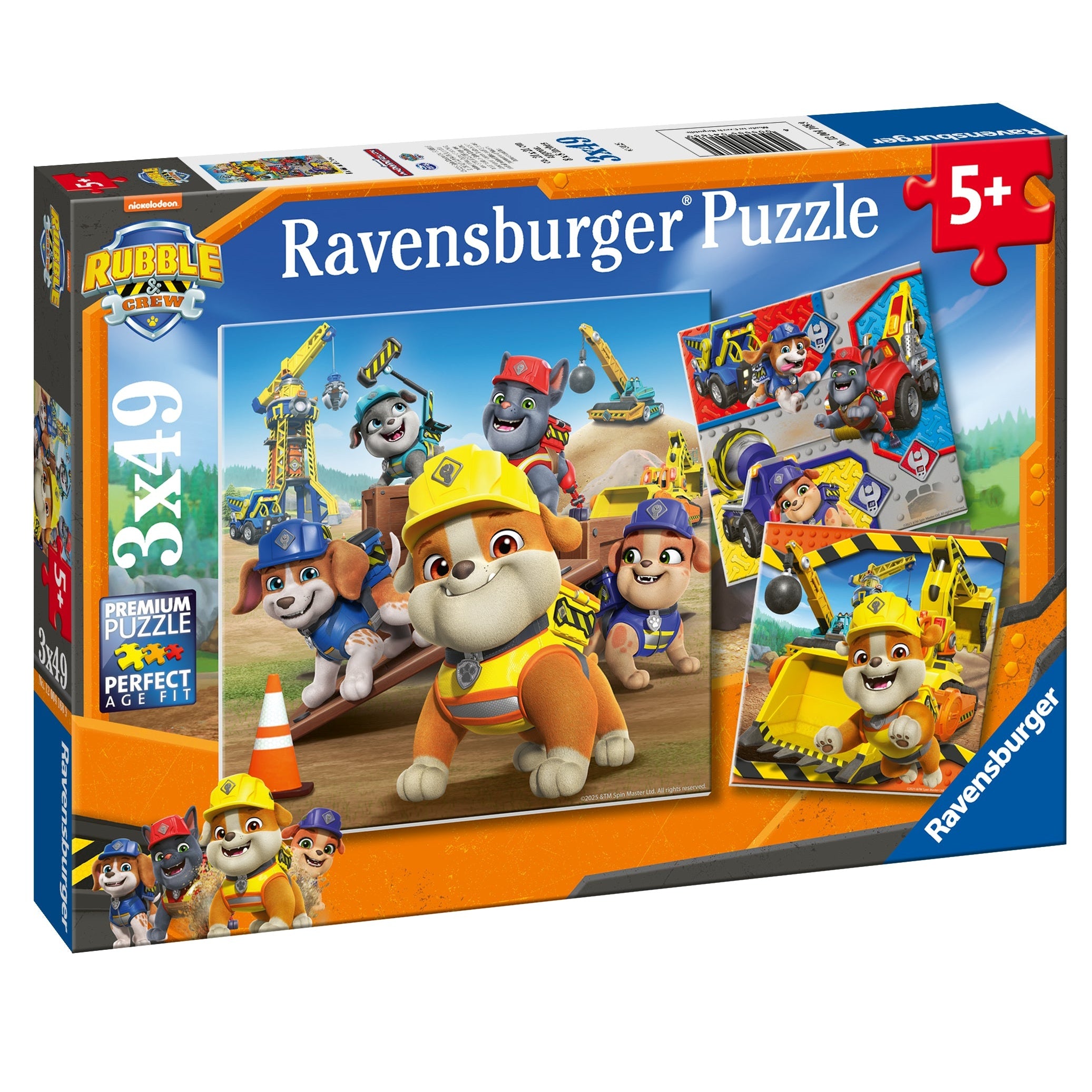 Ravensburger Paw Patrol Rubble & Crew 3x49 Piece Jigsaw Puzzle