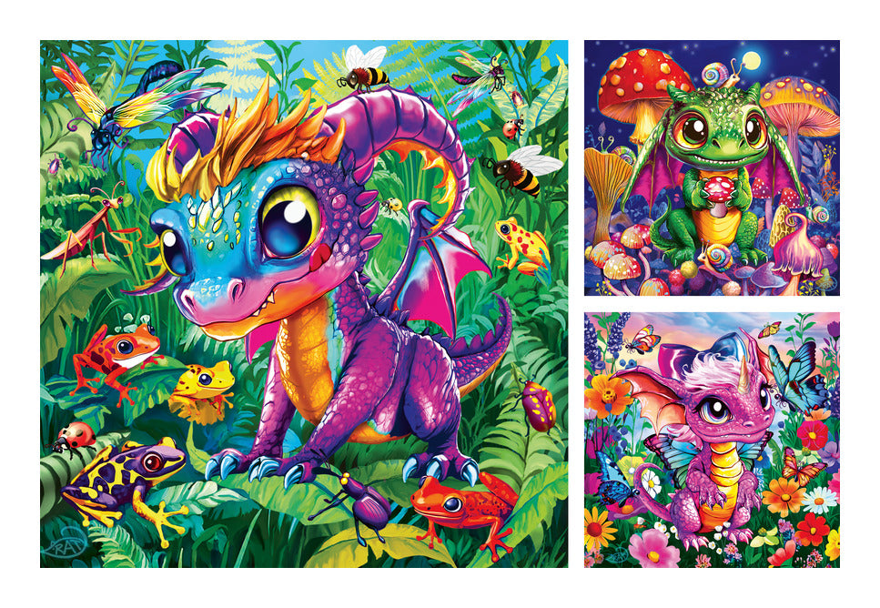 Ravensburger Baby Garden Dragons 3 x 49 Piece Jigsaw Puzzle Set