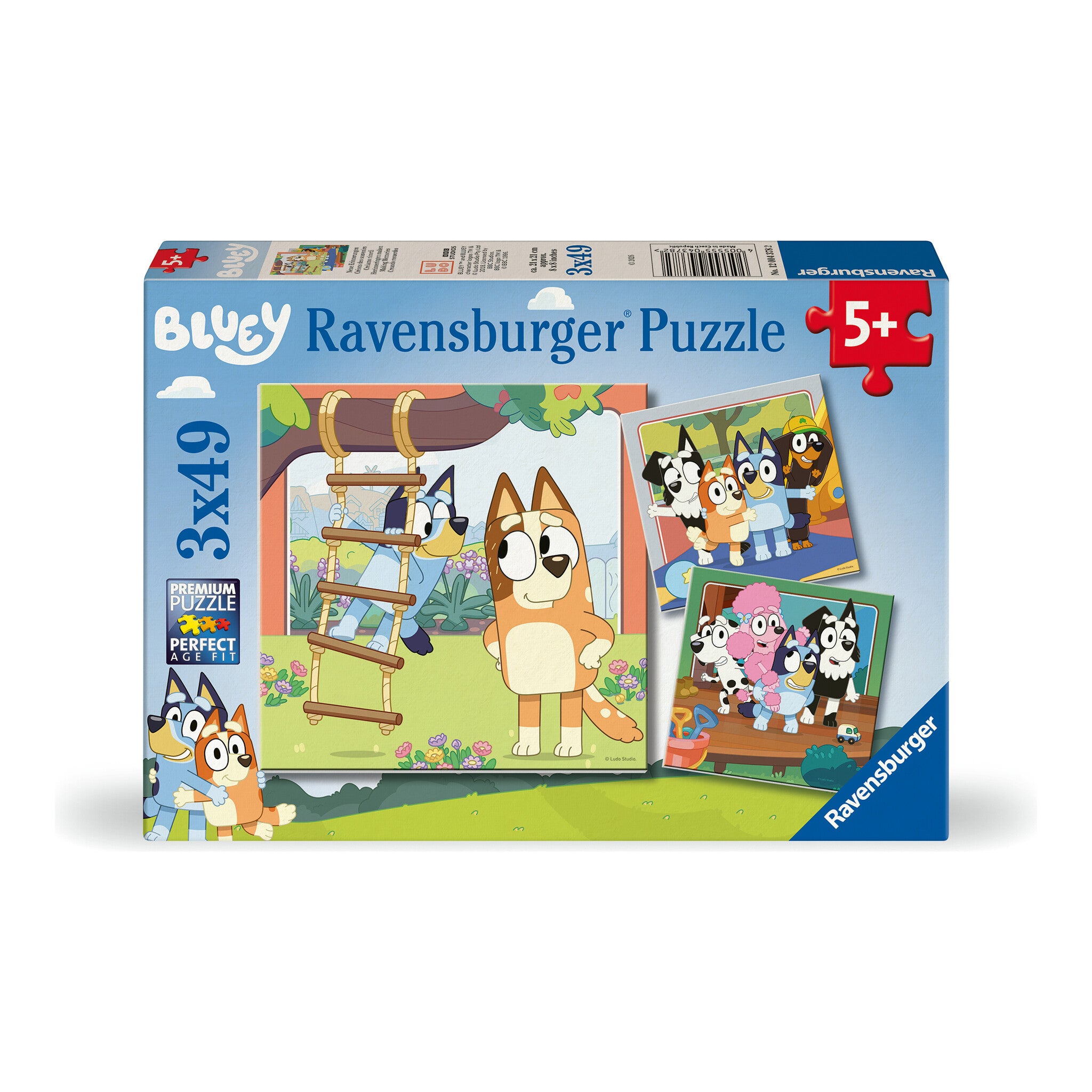 Ravensburger Bluey 3 x 49-Piece Jigsaw Puzzle Set
