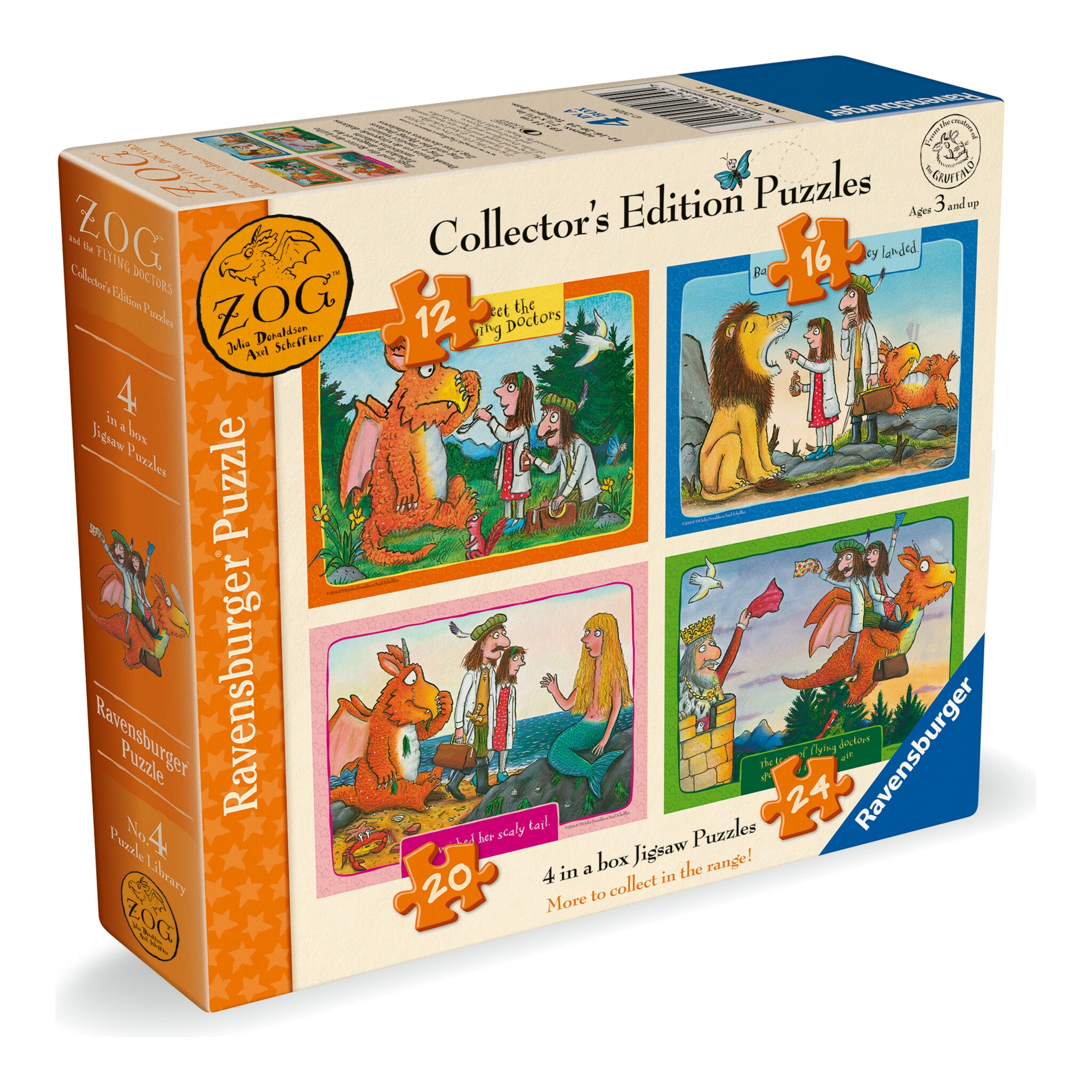 Ravensburger Gruffalo & Friends Zog and the Flying Doctors 4-in-a-Box Jigsaw Puzzles
