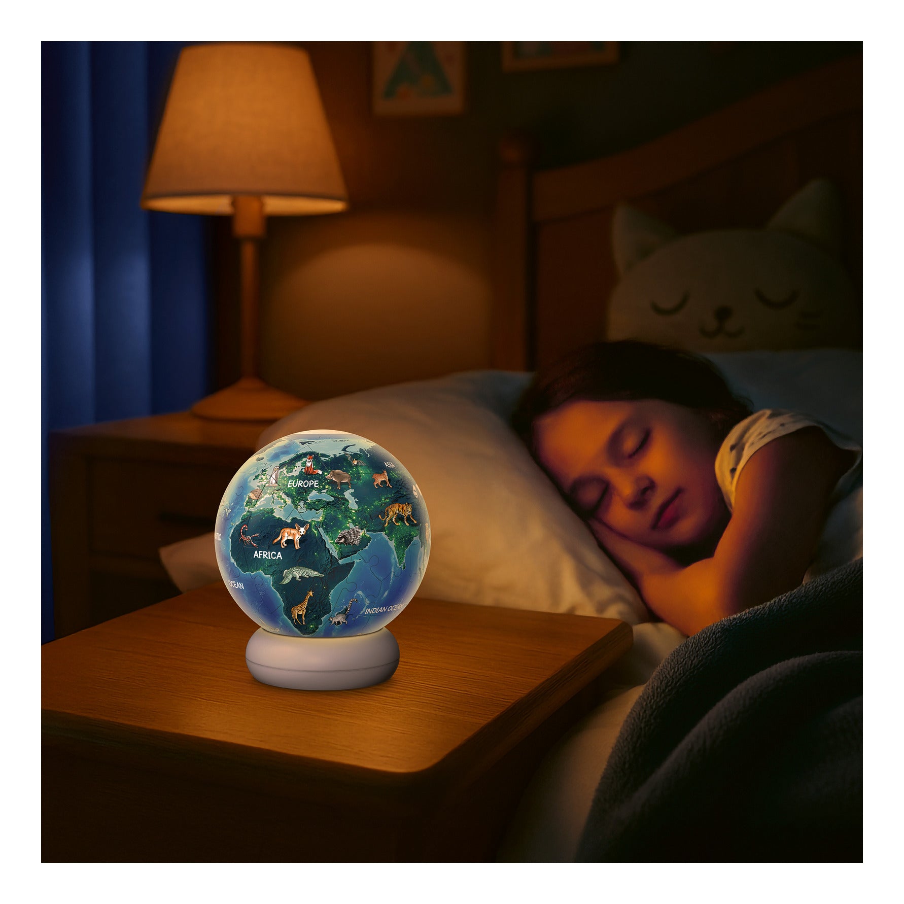 Ravensburger Earth at Night 3D Puzzle Night Light – 72 Pieces