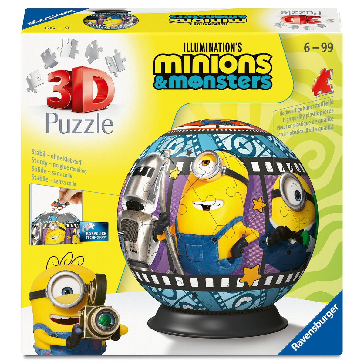 Ravensburger Minions 3 3D Puzzle Ball 72 Pieces