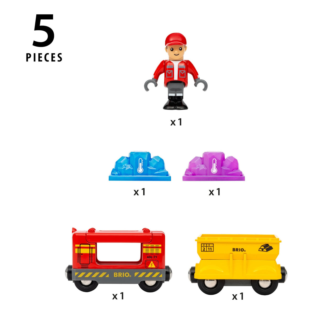 BRIO World Gemstone Cargo Train with Colour-Changing Gemstones