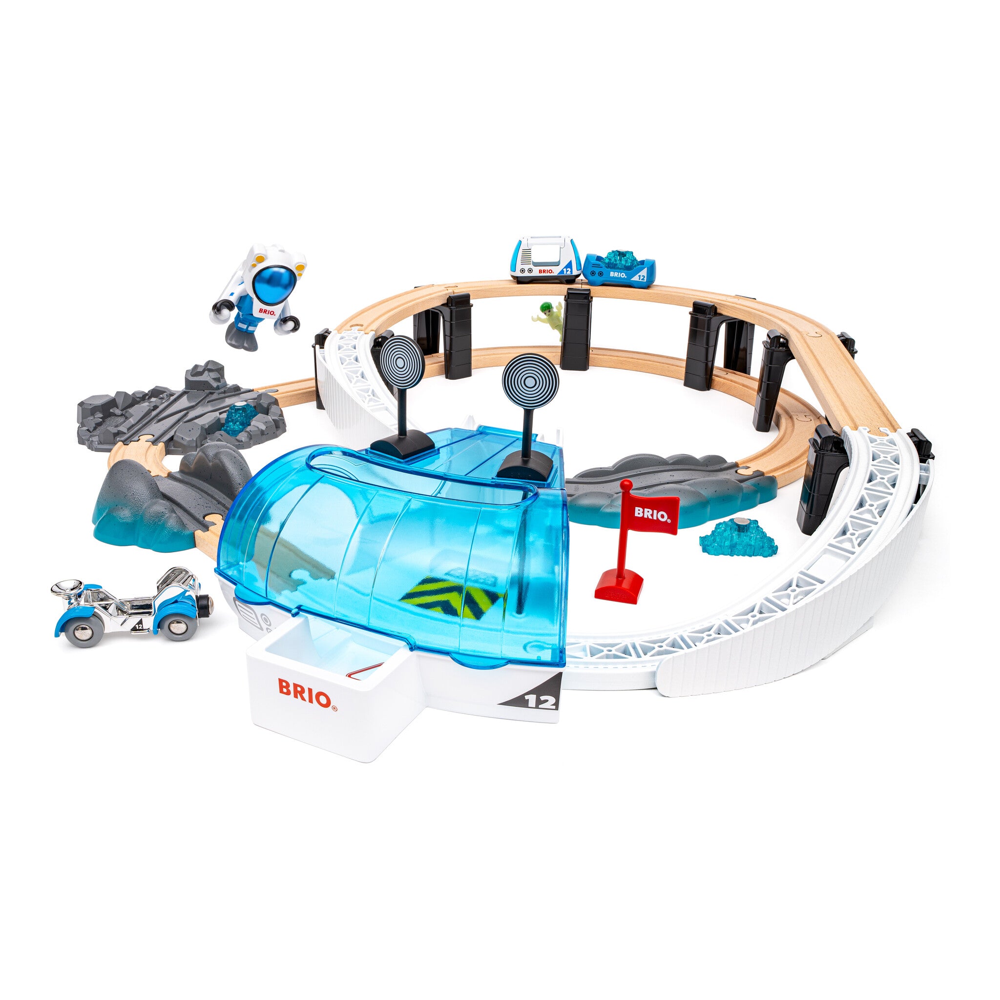 BRIO World Space Station Set – 40 Piece Wooden Railway Playset