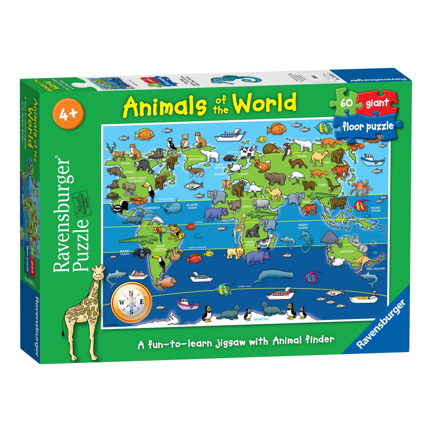 Ravensburger Animals of the World Giant Floor Puzzle 60pc