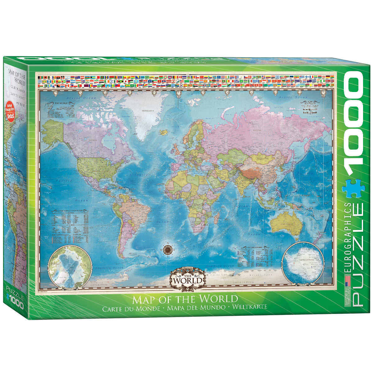 Eurographics Map Of The World1000 Piece Smart Cut Jigsaw Puzzle