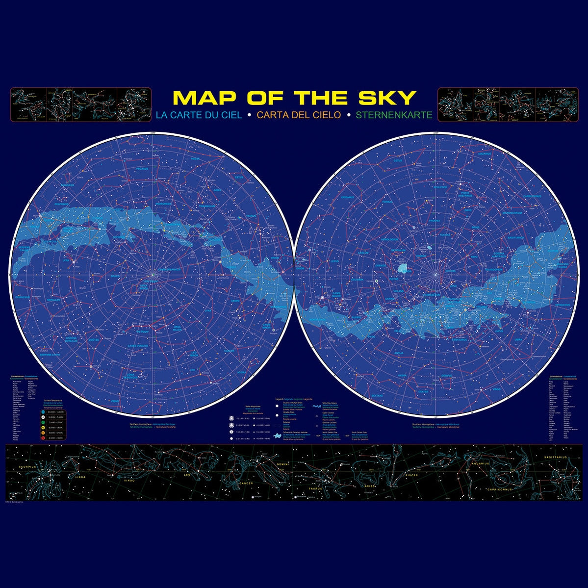 Eurographics Map Of The Sky 1000 Piece Smart Cut Jigsaw Puzzle