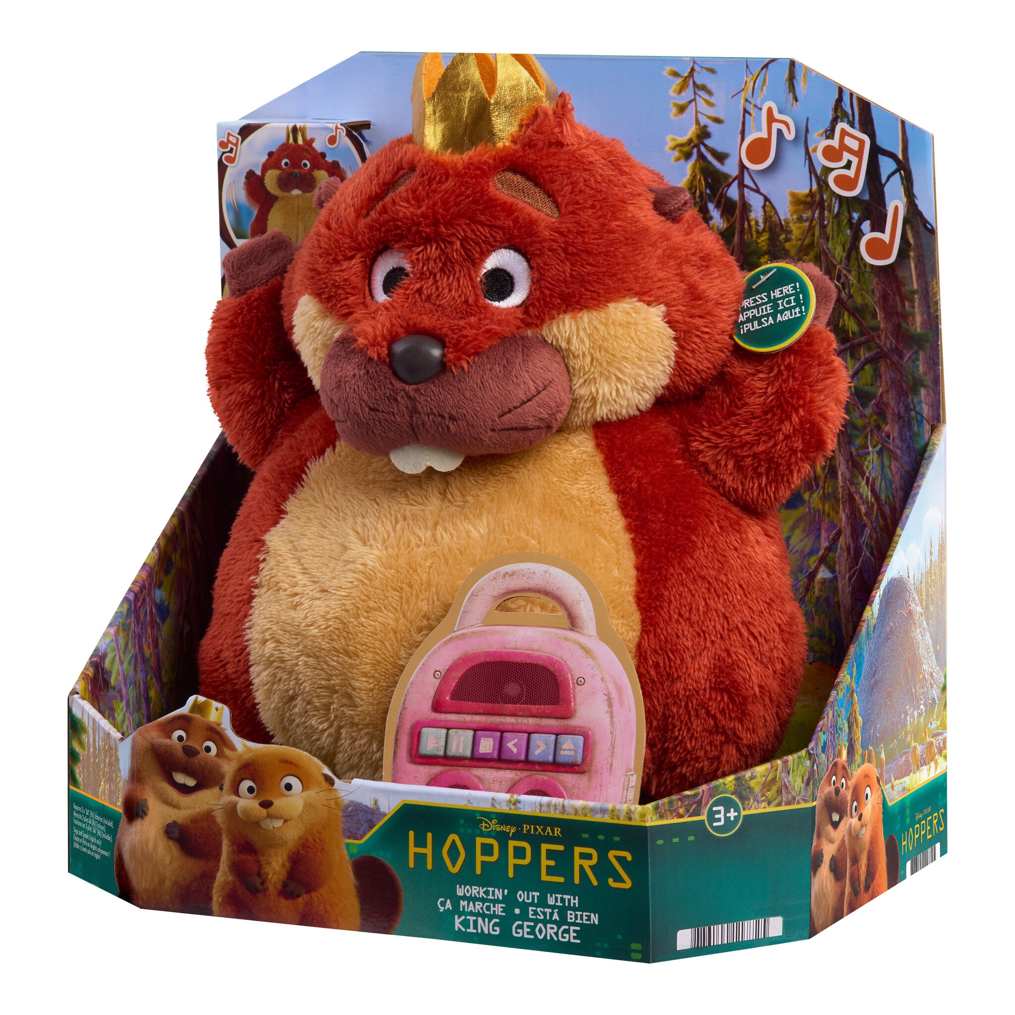 Disney Pixar Hoppers Workin' Out King George Feature Plush