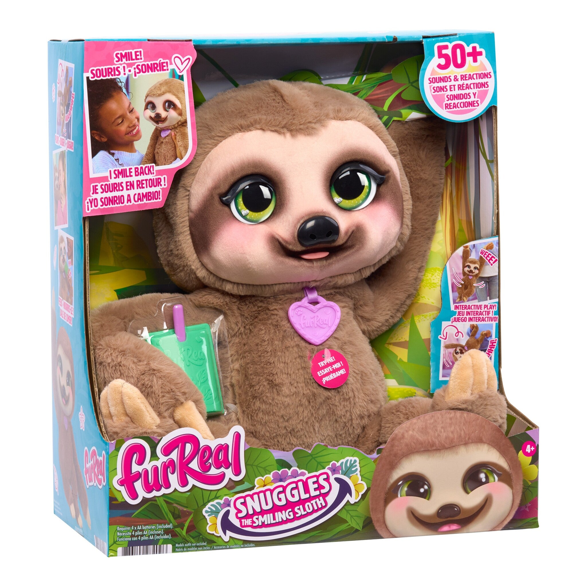 furReal Snuggles the Smiling Sloth Interactive Plush Toy