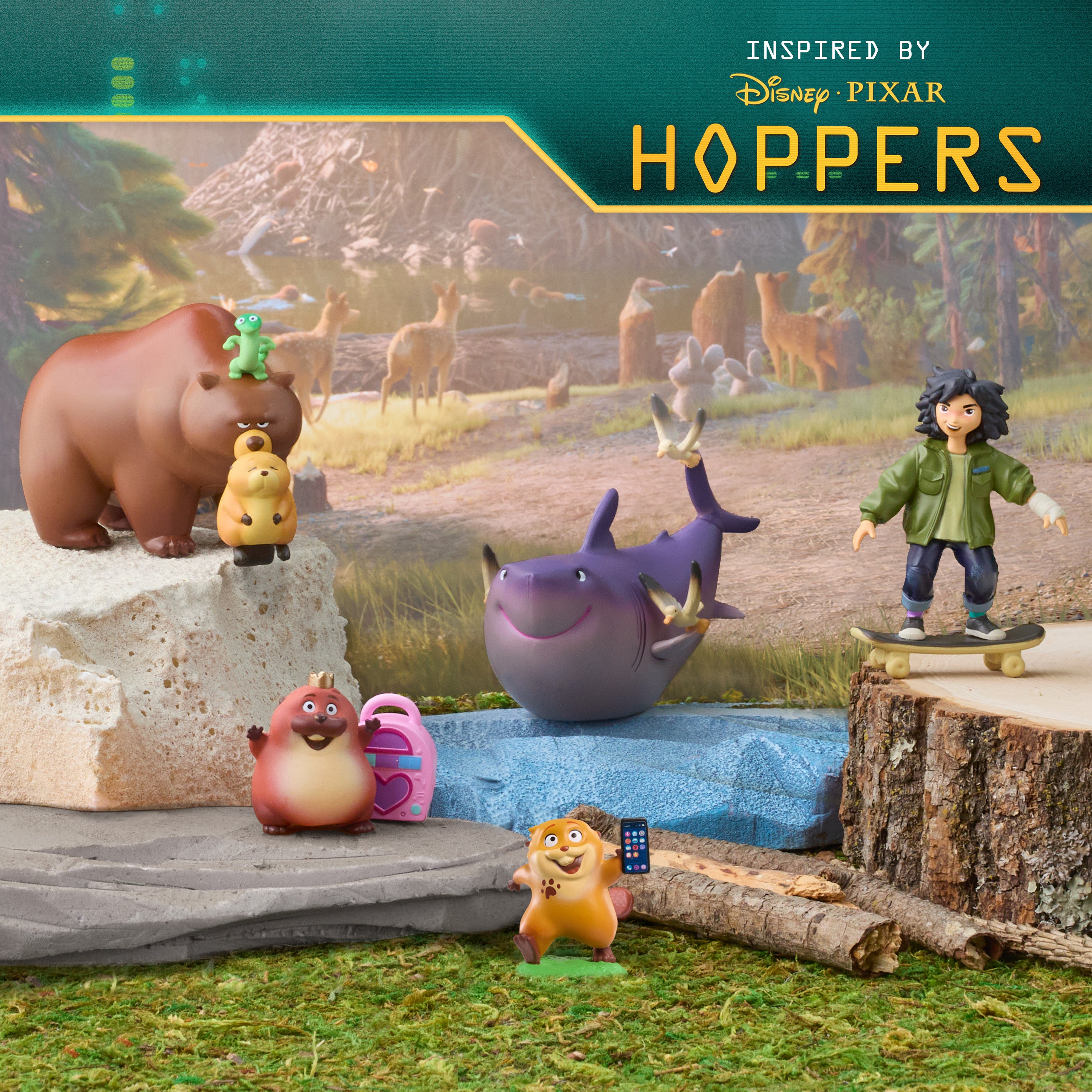 Disney Pixar Hoppers Collectible Figure Set – 5 Pieces