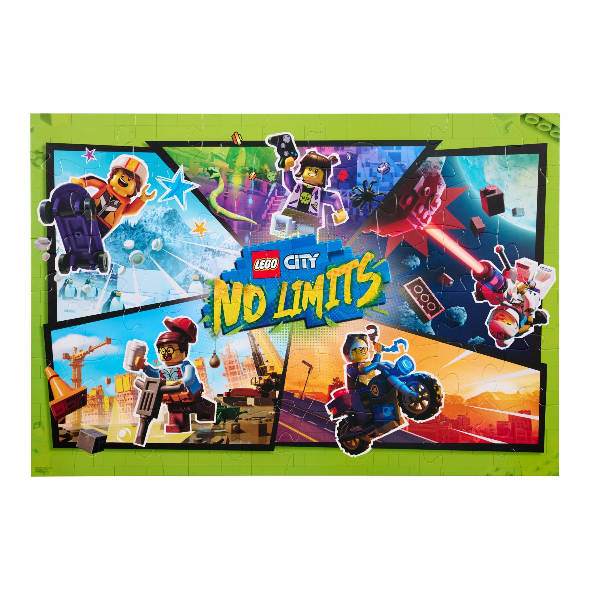 LEGO City No Limits Double-Sided Floor Puzzle – 50 Pieces