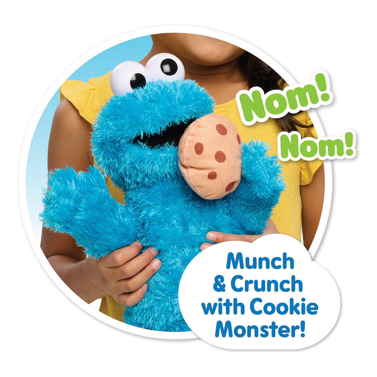 Just Play Sesame Street Nom Nom Cookie Monster Interactive Plush with Sounds and Motion