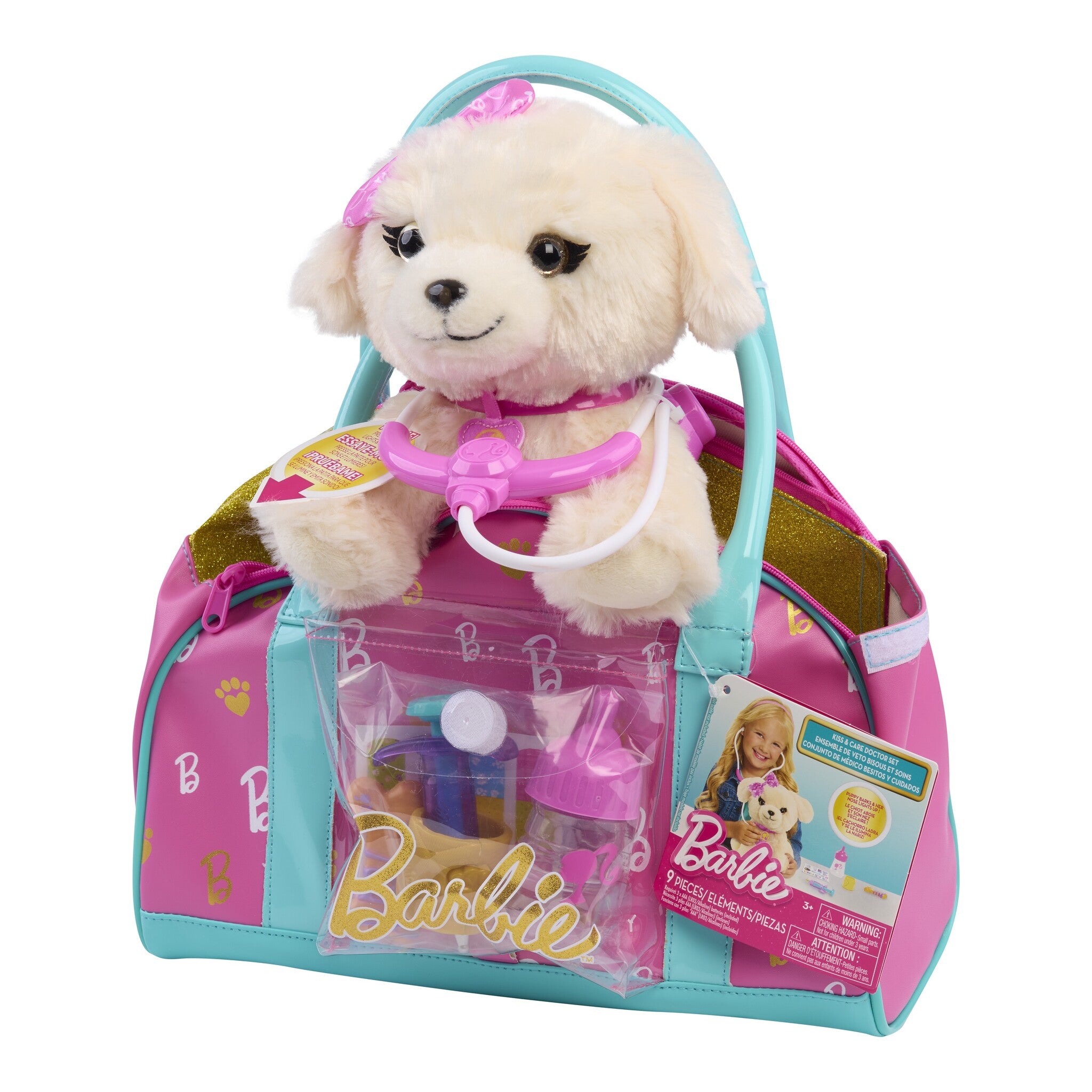 Barbie Puppy Pet Doctor Set with Interactive Plush Puppy