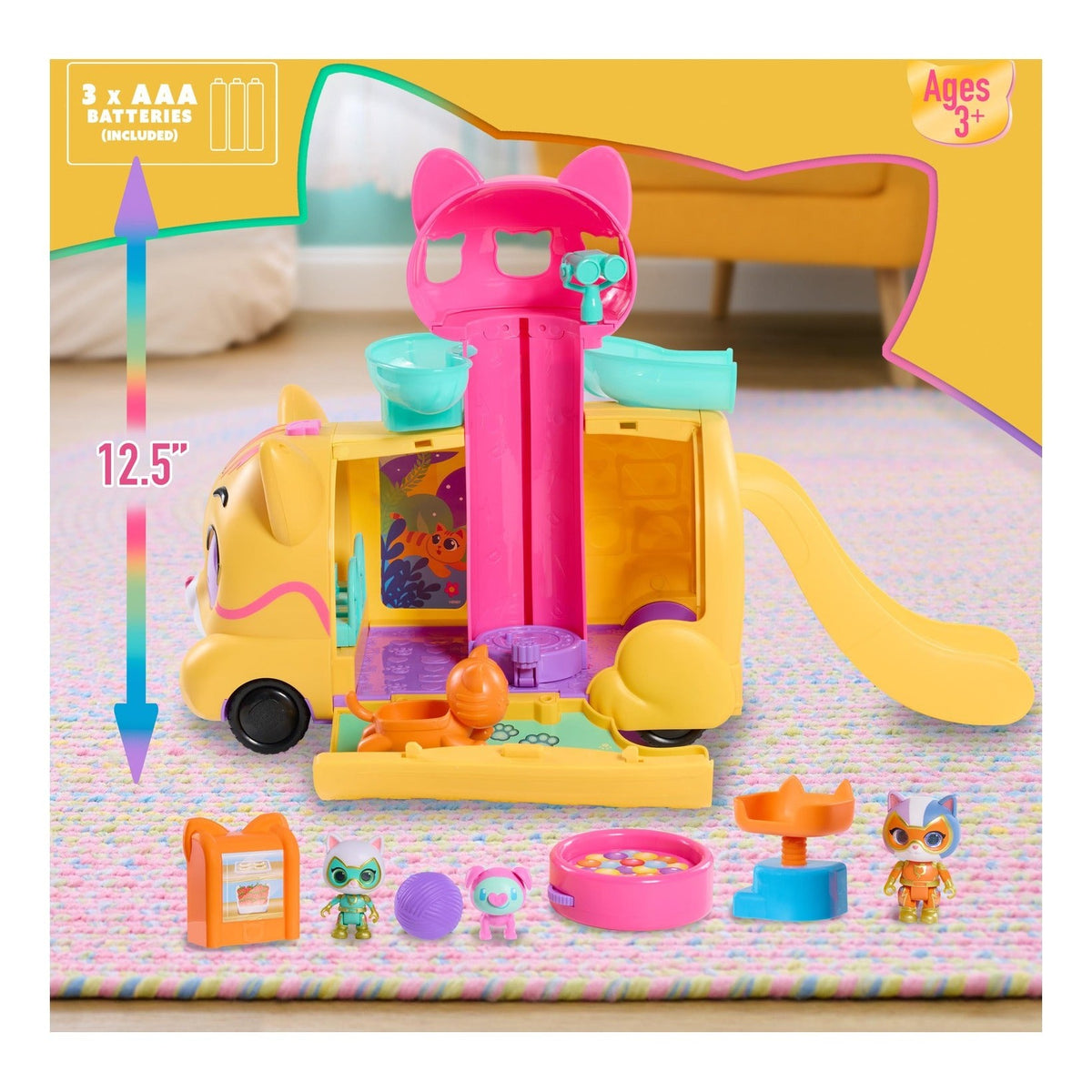 Disney Junior SuperKitties Purr 'N' Go Lights & Sounds Playset