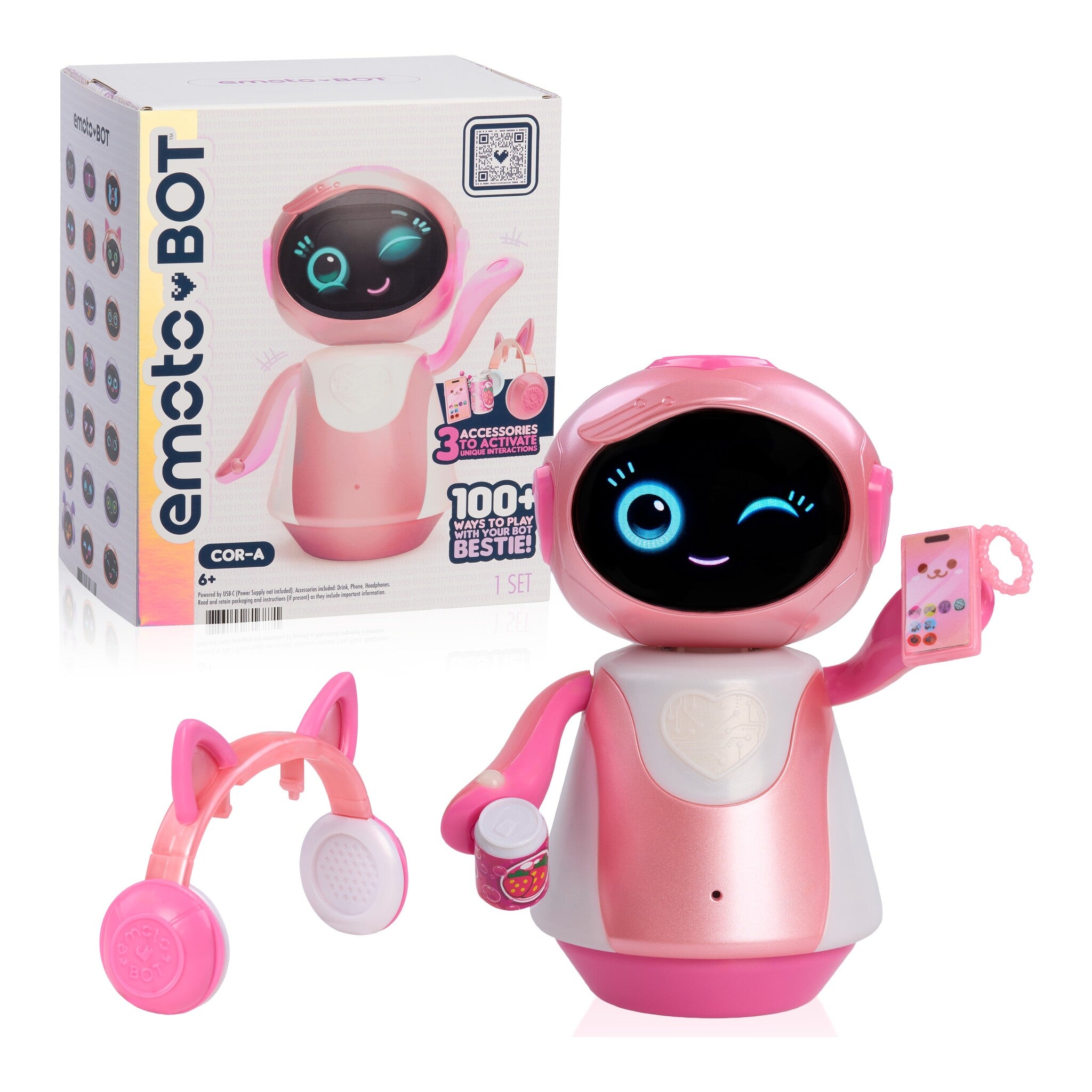 Just Play emotoBOT COR-A Rose Gold Interactive Robot Toy