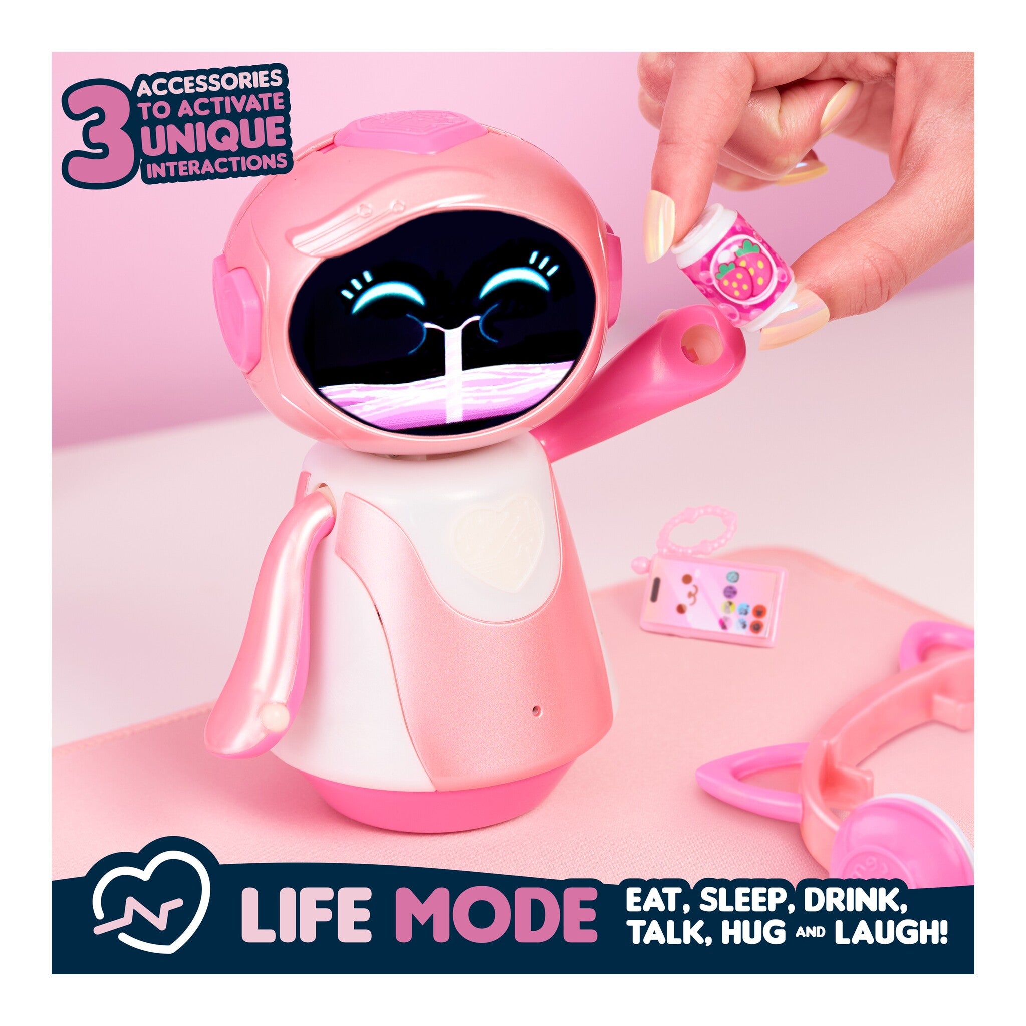 Just Play emotoBOT COR-A Rose Gold Interactive Robot Toy