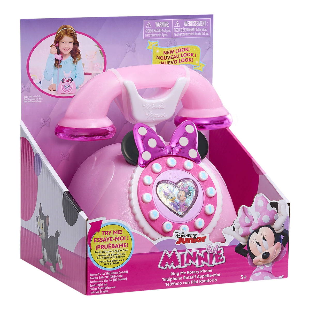 Disney Junior Minnie Mouse Ring Me Rotary Phone with Lights and Sounds