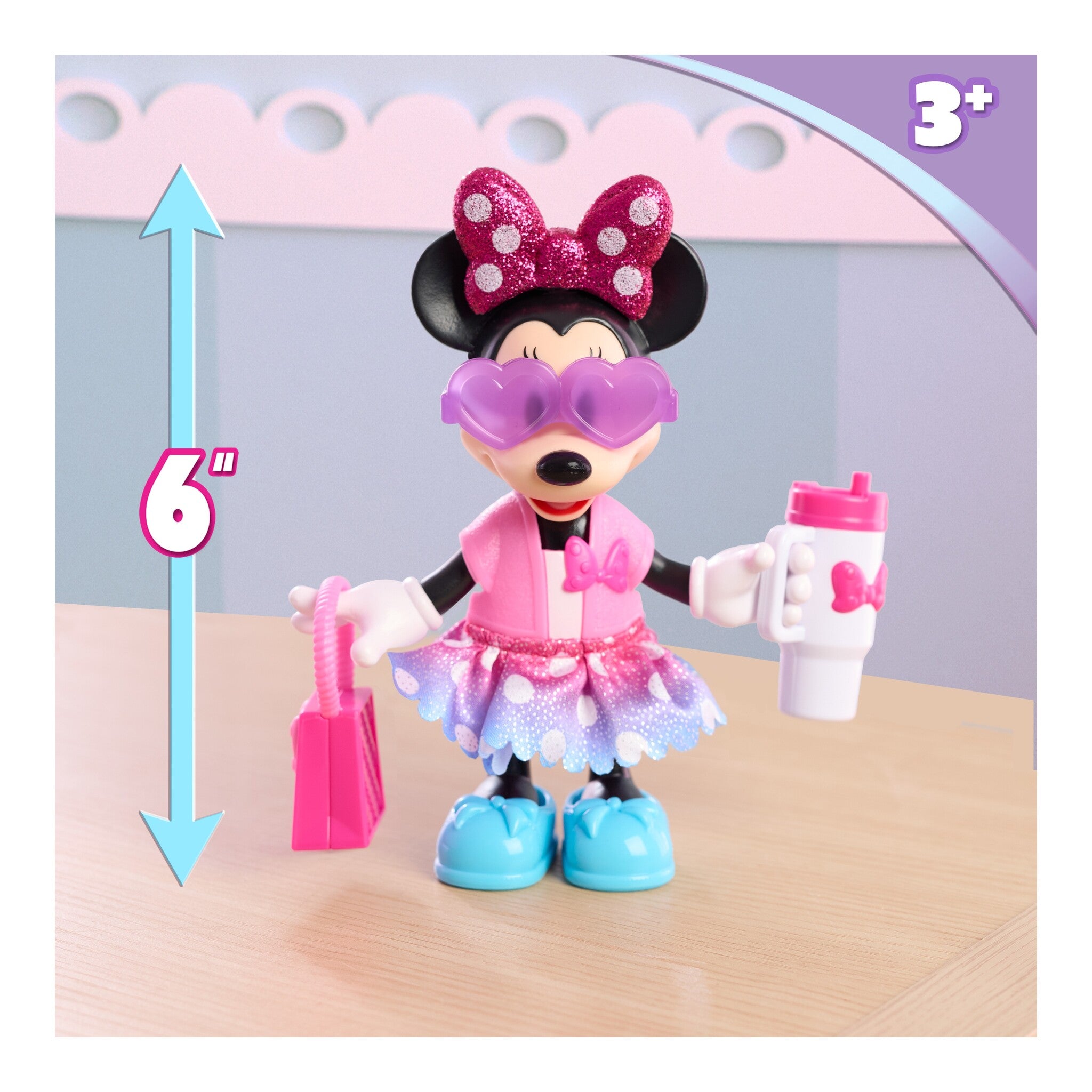 Disney Junior Minnie Mouse Fabulous Fashion Doll with 2 Outfits