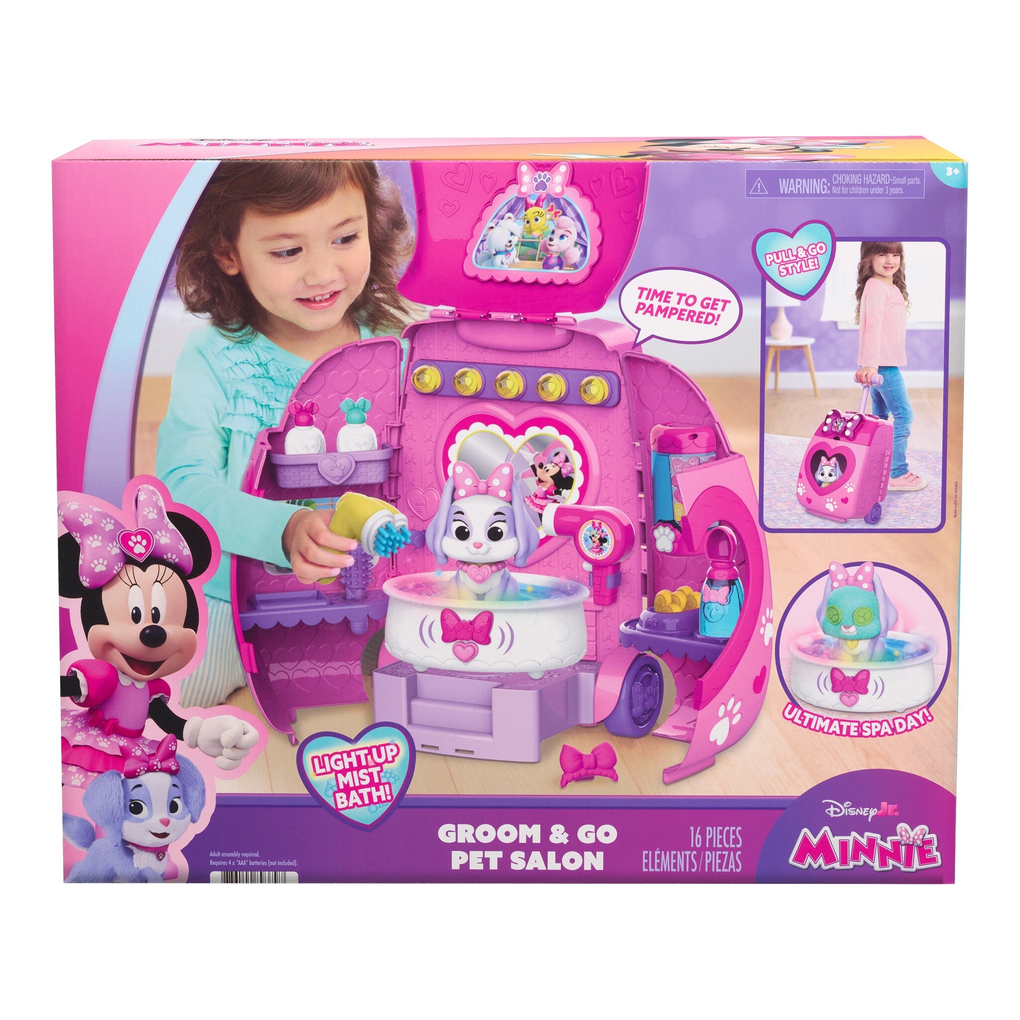 Disney Junior Minnie Mouse Groom & Go Pet Salon Playset