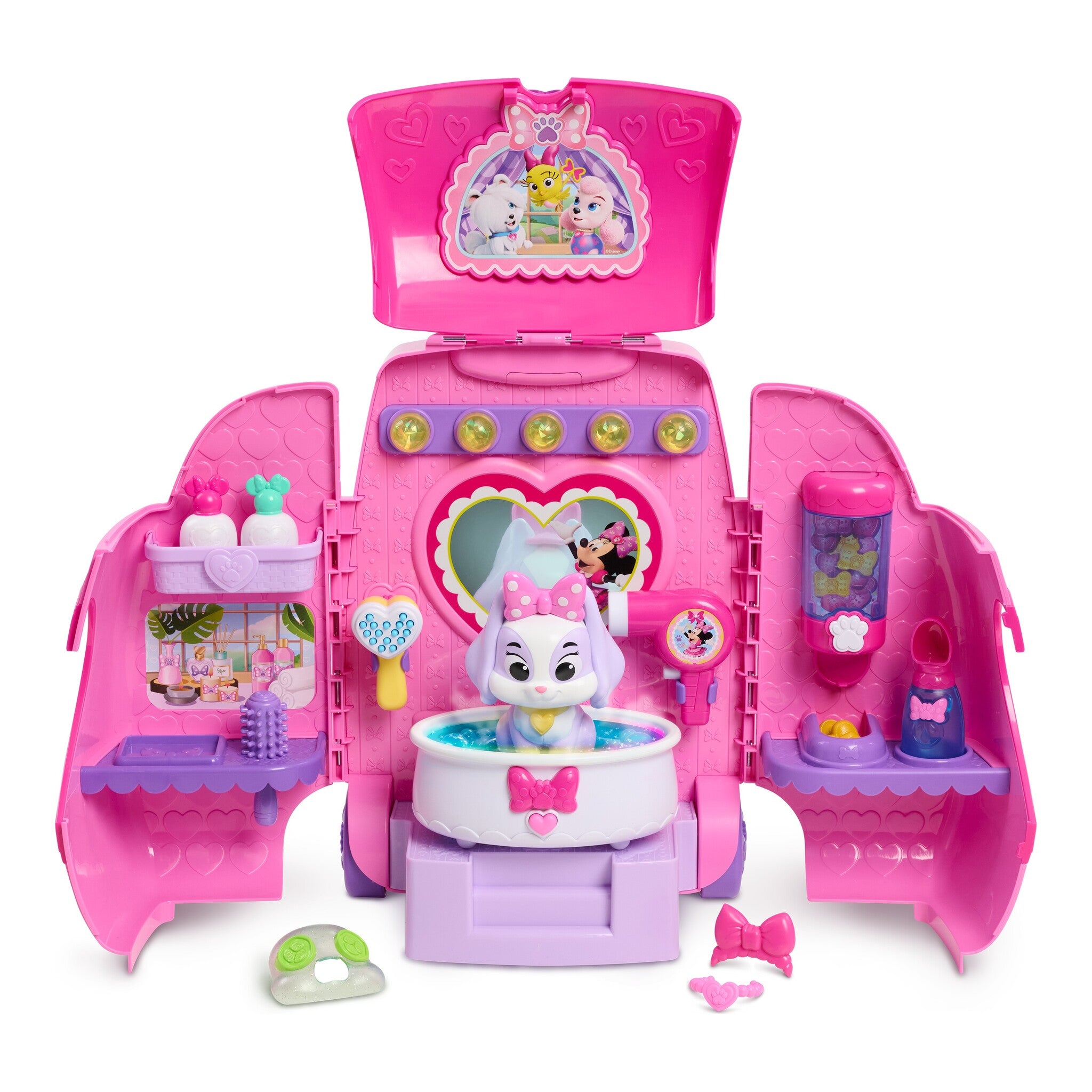 Disney Junior Minnie Mouse Groom & Go Pet Salon Playset