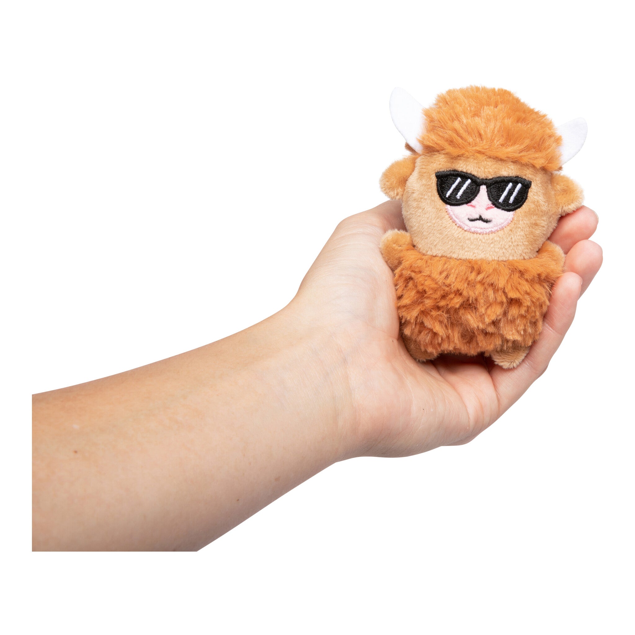 Relatable Emotional Support Highland Cows Plush Set – 5 Plushies with Basket